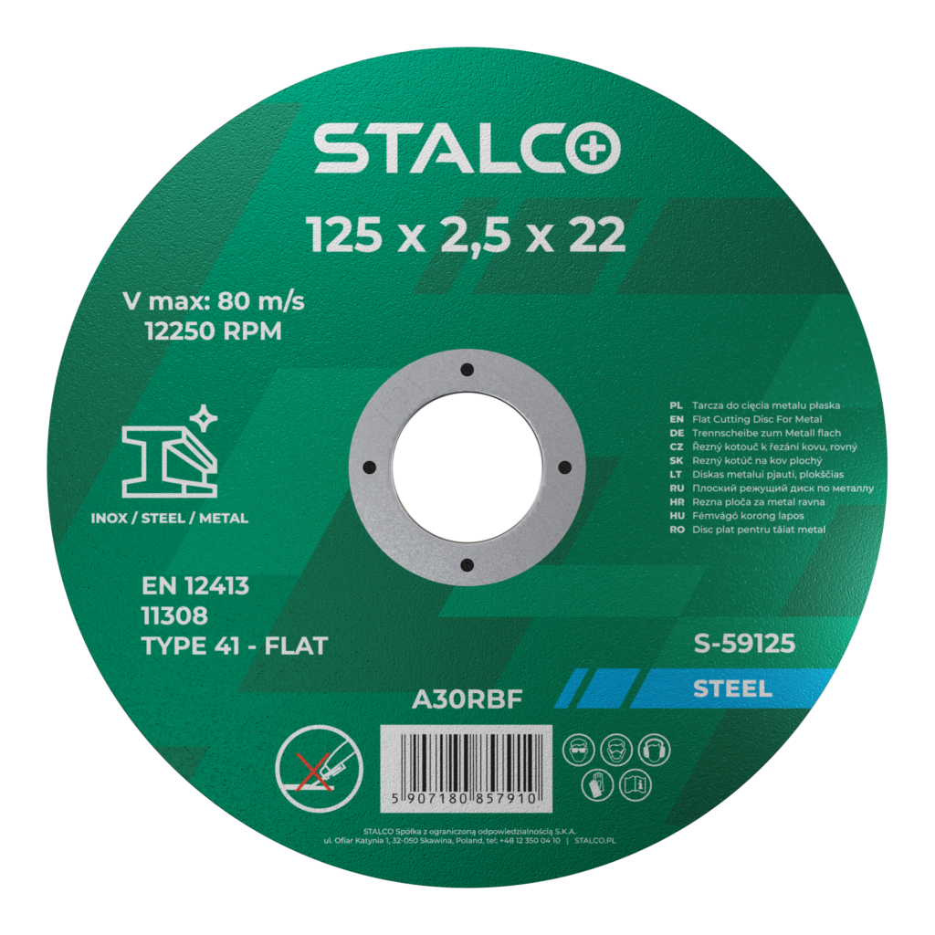 Tarcza do cięcia metalu 125×1,0x22 SSQ-01 22 mm