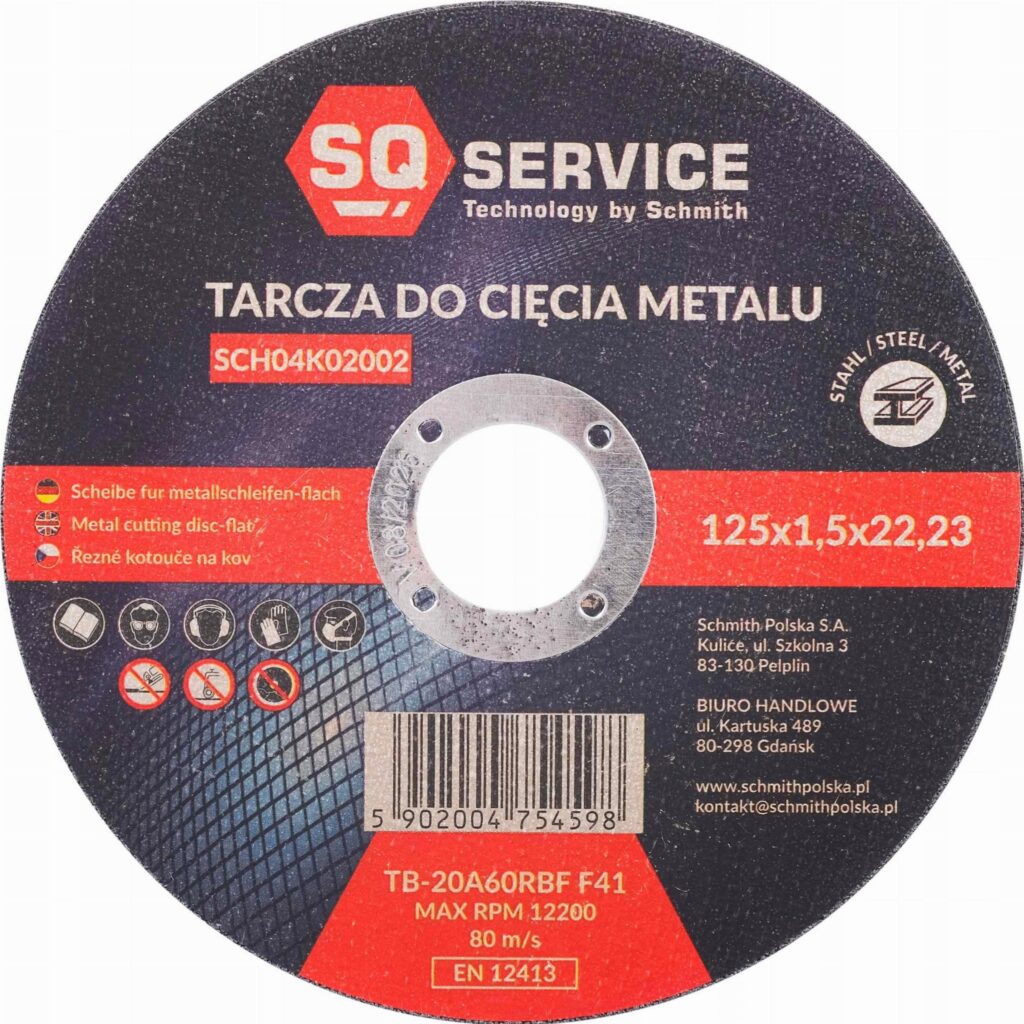 Tarcza do cięcia metalu 125×1,0x22 SSQ-01 SQ
