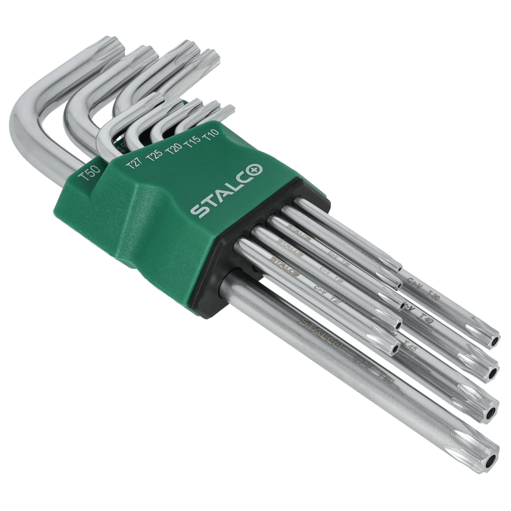 Klucz Torx z otworem imbusy 9 elem. STALCO S-46376
