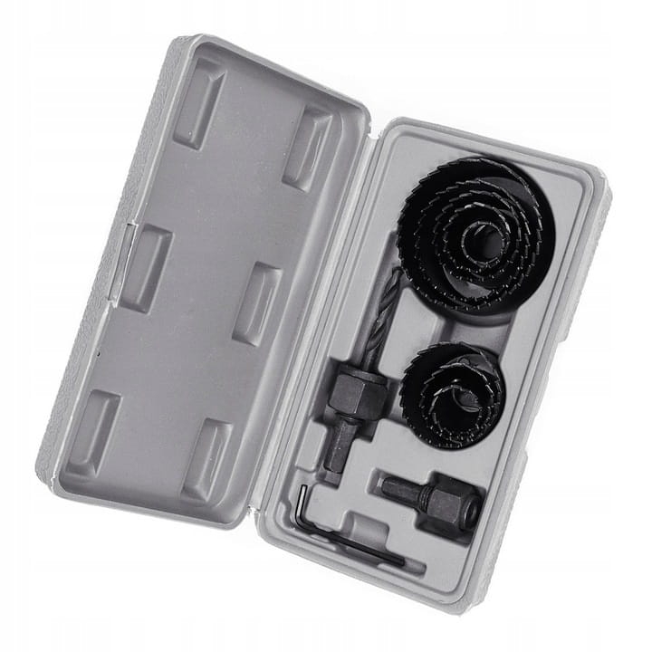 Zestaw otwornic do drewna 19- adapter z wiertłem 11szt P