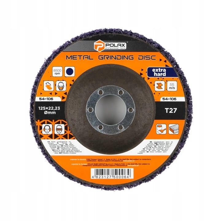 Tarcza ścierna z włókniny fioletowa twarda T27,23mm POLAX 54-106