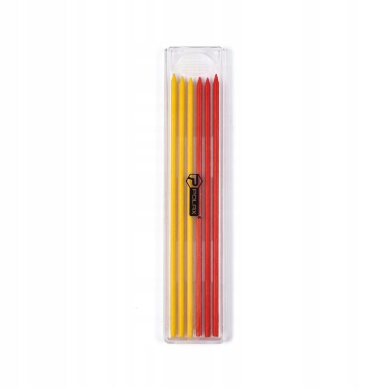 Wkłady do ołówka mechanicznego czerwony + żółty opk 6szt POLAX 50-006
