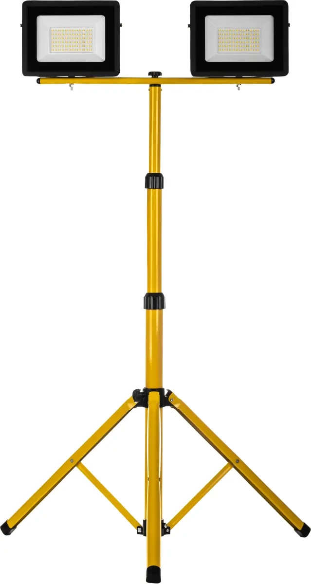 Schmith Naświetlacz LED 2x50W slim z ŻÓŁTYM statywem SL-S04