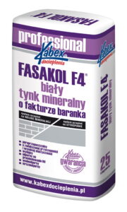 Mineralny tynk biały Kabex Fasakol F4 25kg baranek