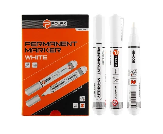 Marker biały opk 10szt POLAX 49-0061