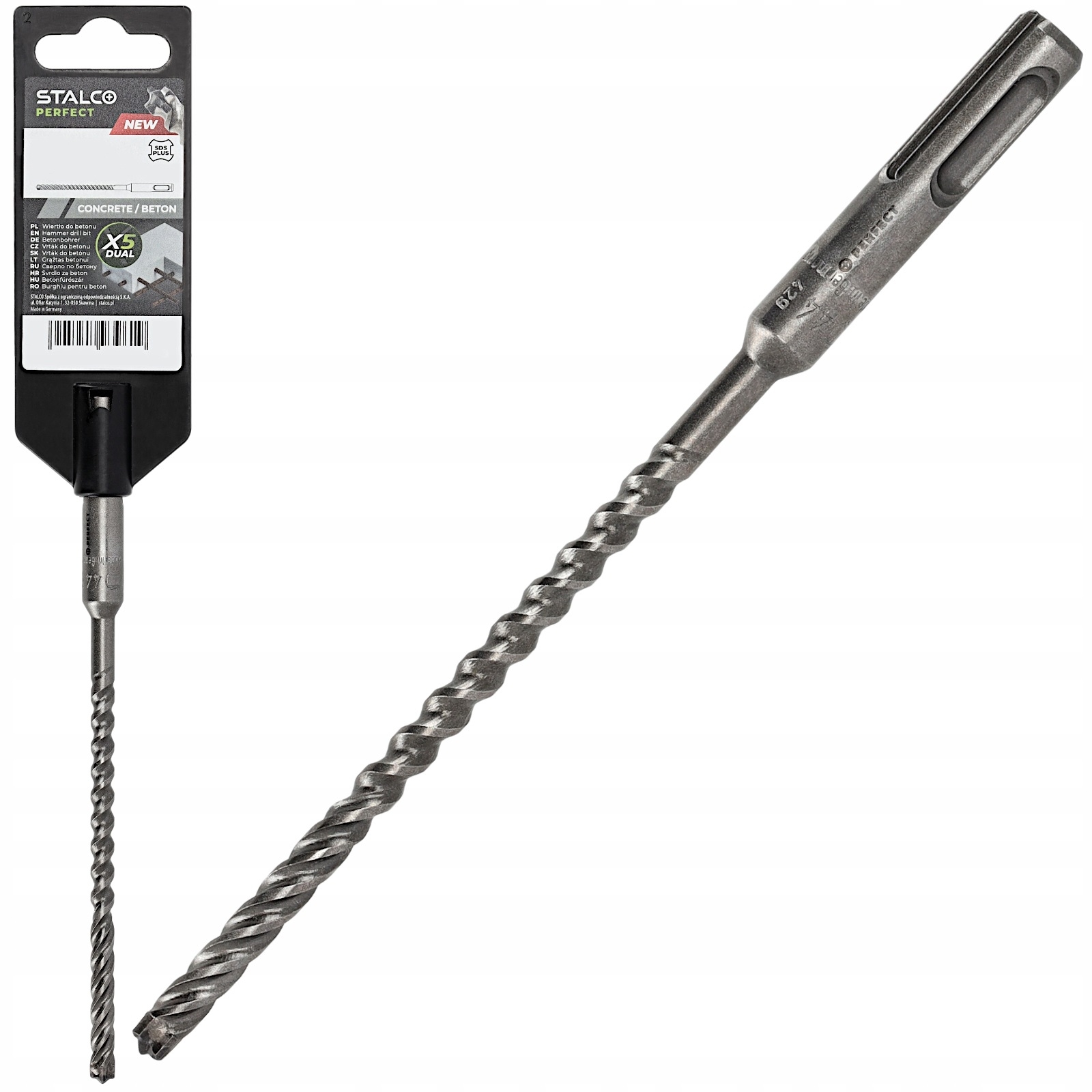 Wiertło SDS PLUS X5 DUAL Stalco S060271503