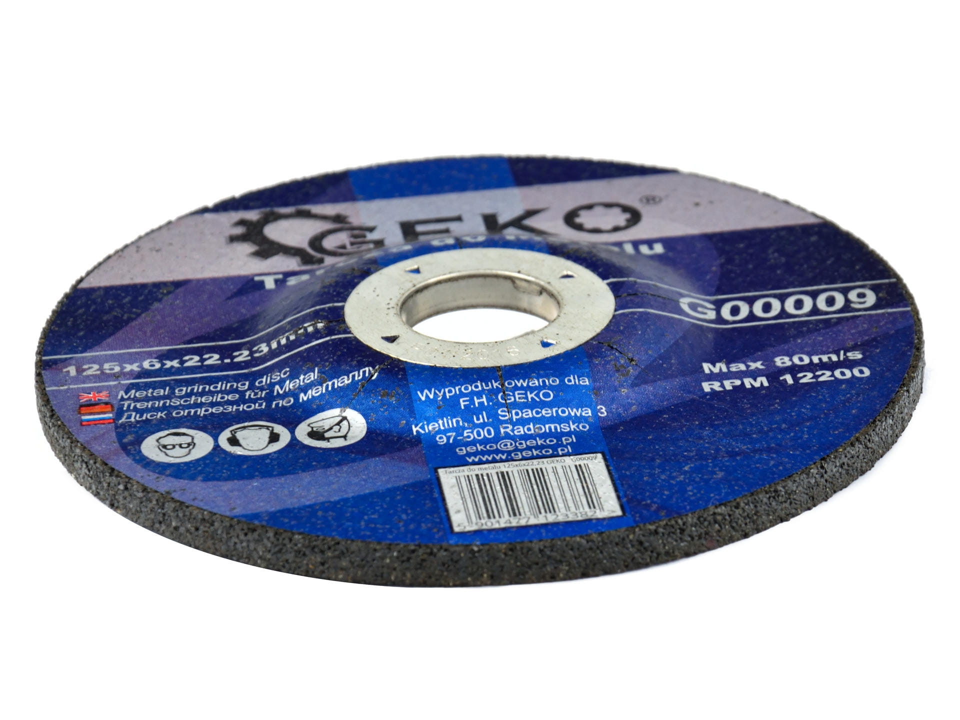 Tarcza do metalu Geko 125x6x22,23 G00009