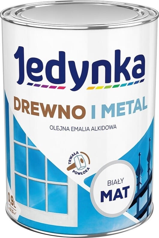 Emalia do drewna i metalu Jedynka Alkid Biały matowa