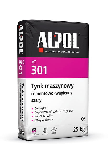 Tynk maszynowy cementowo-wapienny Alpol AT301