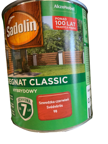 Impregnat hybrydowy Sadolin Classic Szwedzka Czerwień