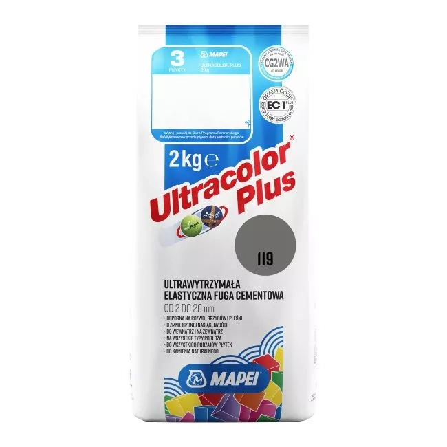 Elastyczna fuga Mapei Ultra Plus 119 londyński szary