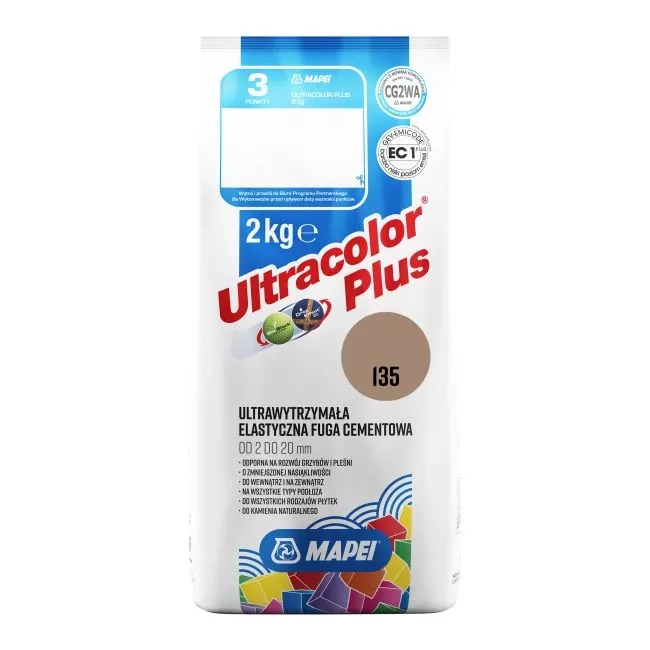 Fuga elastyczna Mapei Ultra Plus 135 złoty piasek