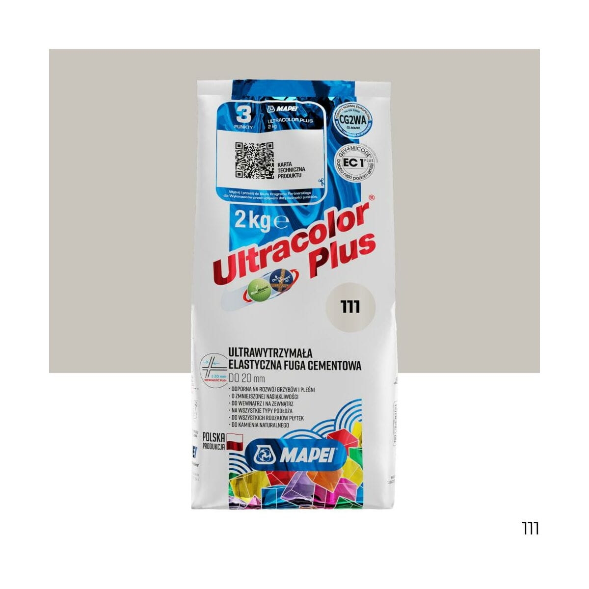 Srebrna elastyczna fuga Mapei Ultra Plus