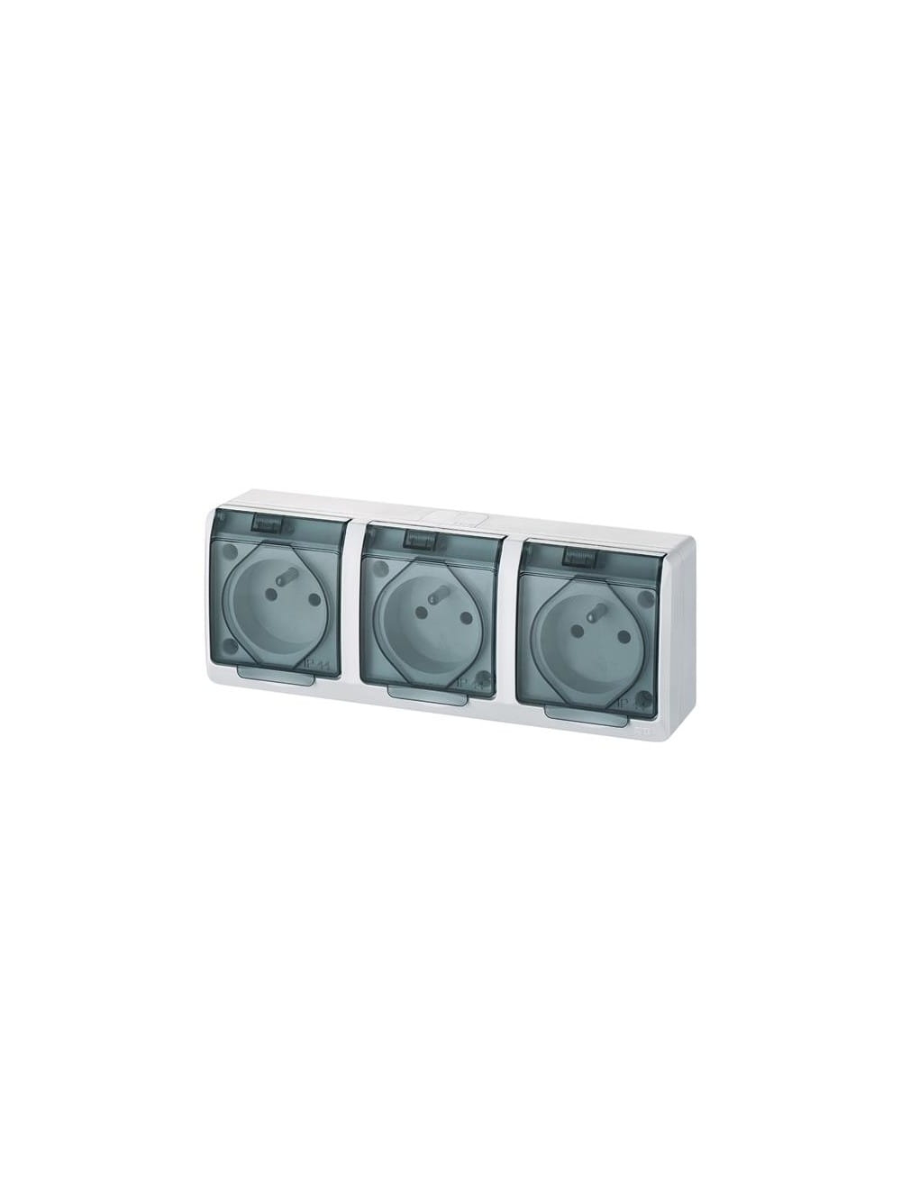 Gniazdo IP44 potrójne 2x2P+Z 0323-01