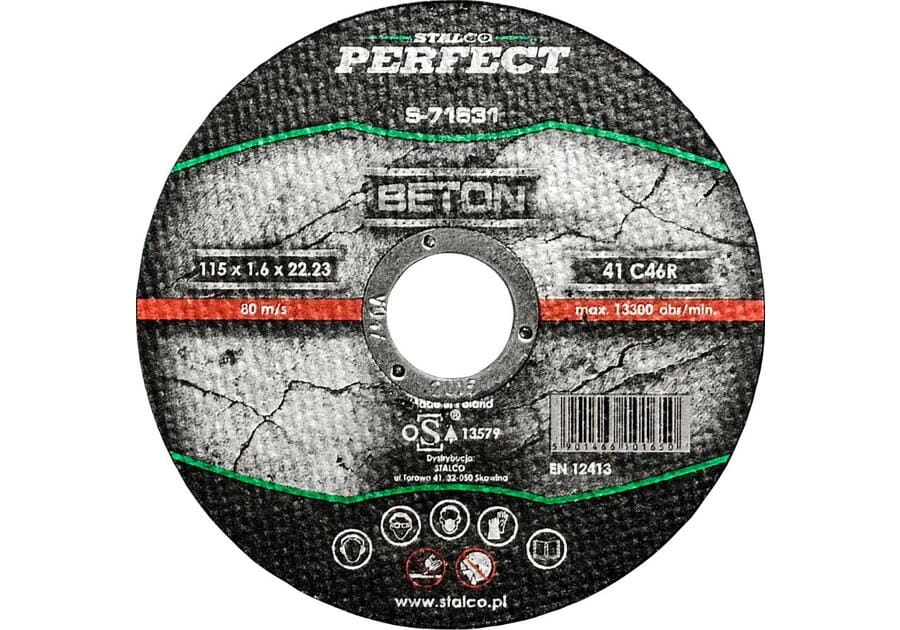 Tarcza do cięcia betonu płaska 115X1,6