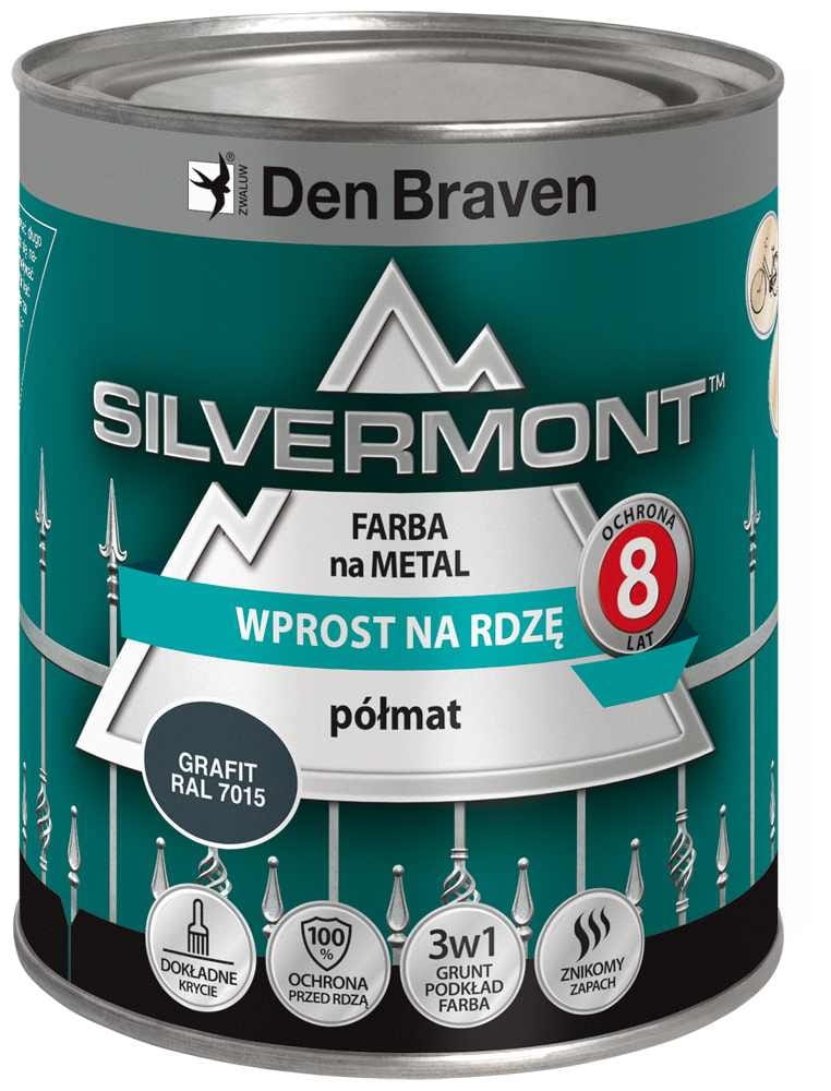 Farba antykorozyjna Silvermont ral9005 czarny 0,7