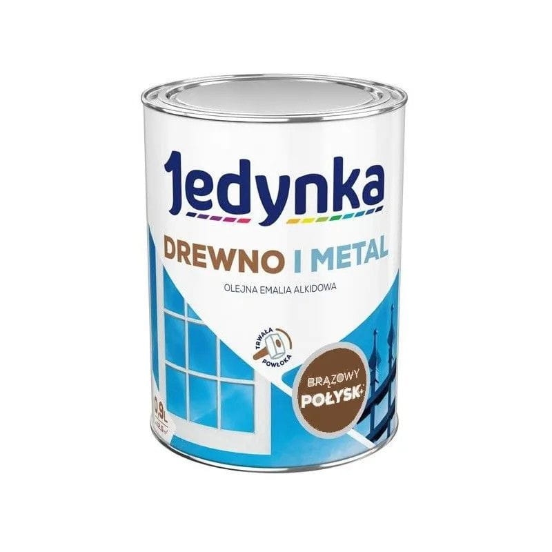 Farba do drewna i metalu Jedynka Alkid Brąz połysk