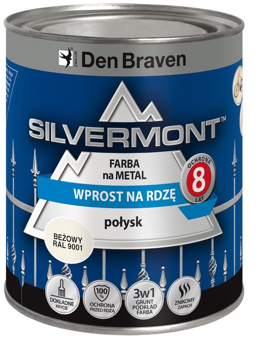 Emalia na rdzę Silvermont Beżowy 9001 połysk.