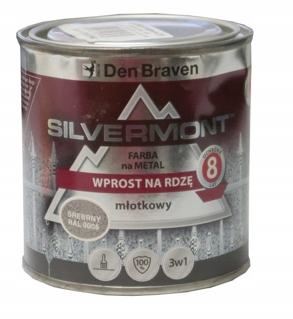 Farba antykorozyjna Silvermont ral9006 srebrny połysk 0,7