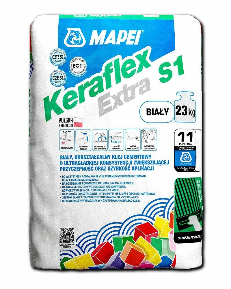 Klej Mapei Keraflex EXTRA S1 Biały