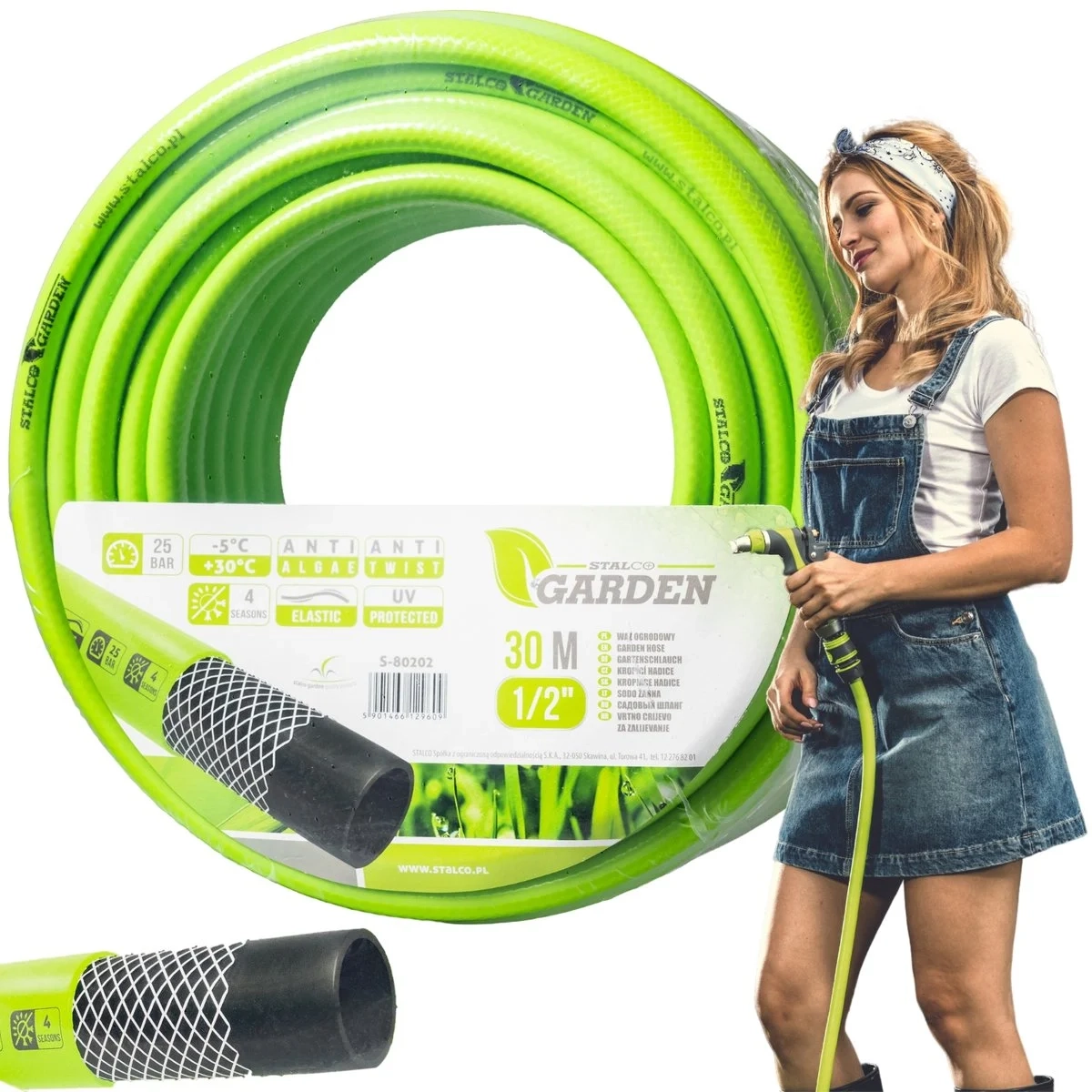 Wąż ogrodowy 1/2"x30mb Stalco