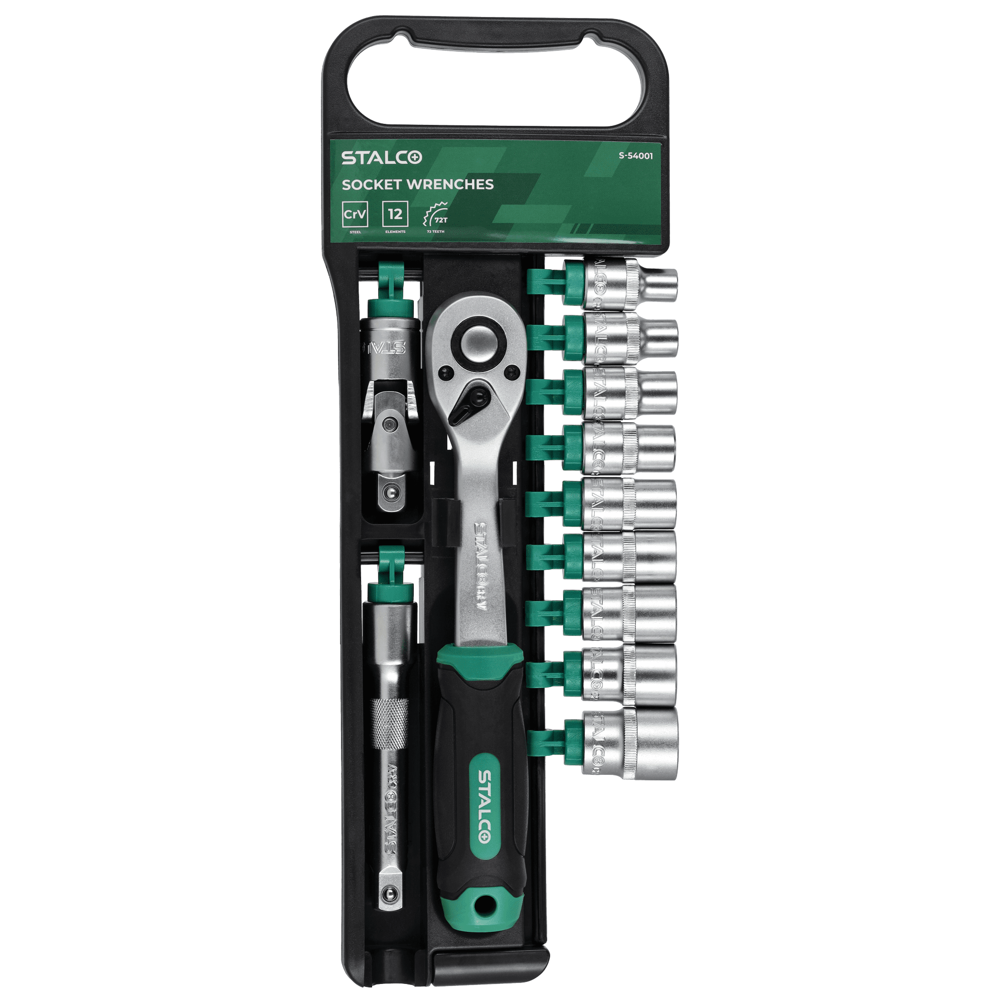 Zestaw Nasadki i grzechotka 12 el.1/2" Stalco