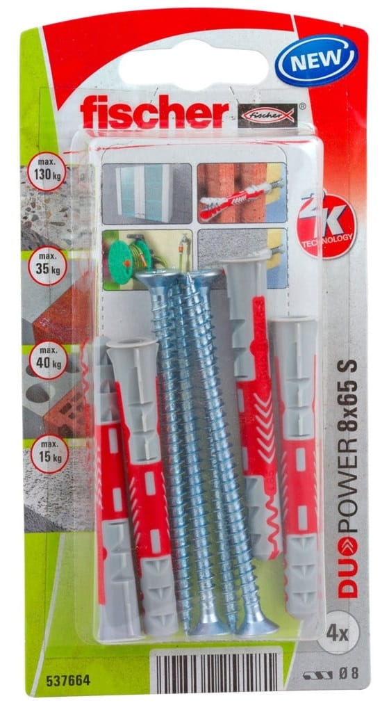 Kołek z wkrętem Fischer Duopower S K NV 537664