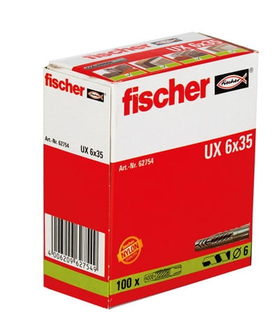 Fischer Kołek rozporowy UX 100szt 62754