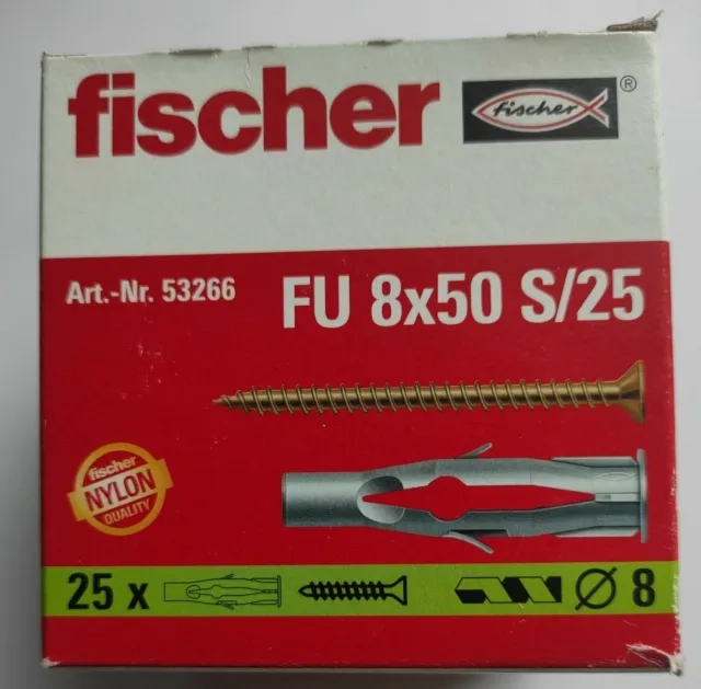 Kołek uniwersalny Fischer FU S/25 25 szt 53266