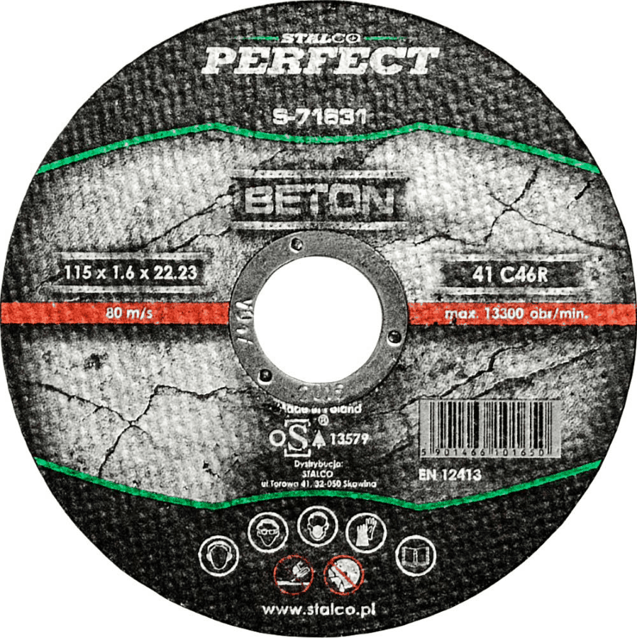 Tarcza Do Cięcia Betonu Płaska 115X3 Stalco