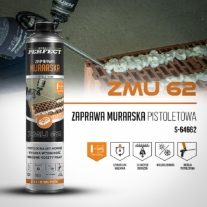 Klej Zaprawa murarska pistoletowa 750 ml Stalco S-64662