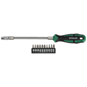 Wkrętak elastyczny 11 el. z końcówkami 1/4”x25mm Stalco
