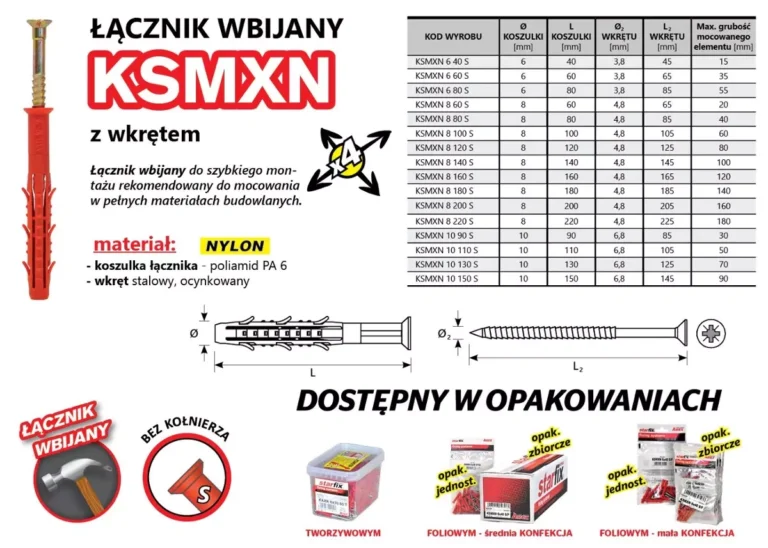 ASF Kołek wbijany KSMXN