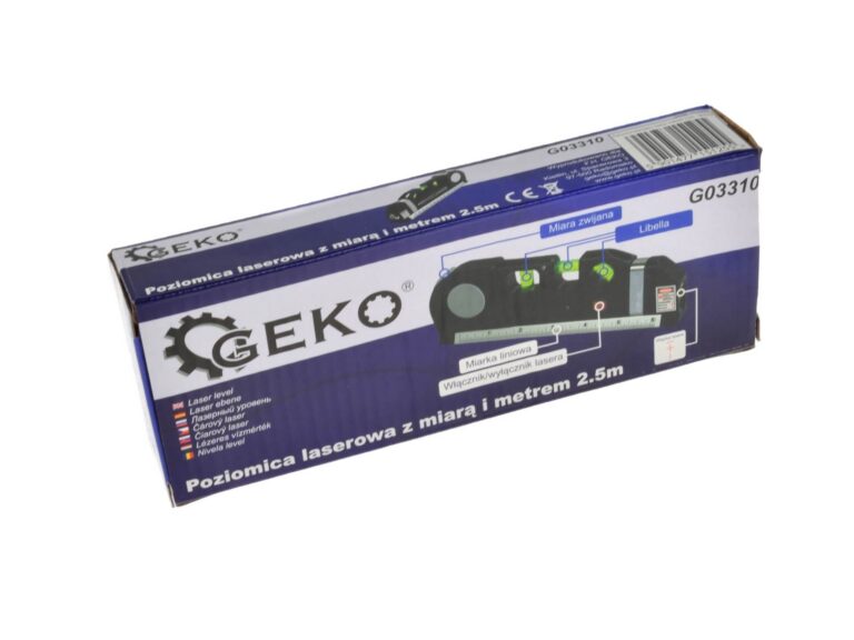 Poziomica laserowa z miarą i metrem 2,5m G03310